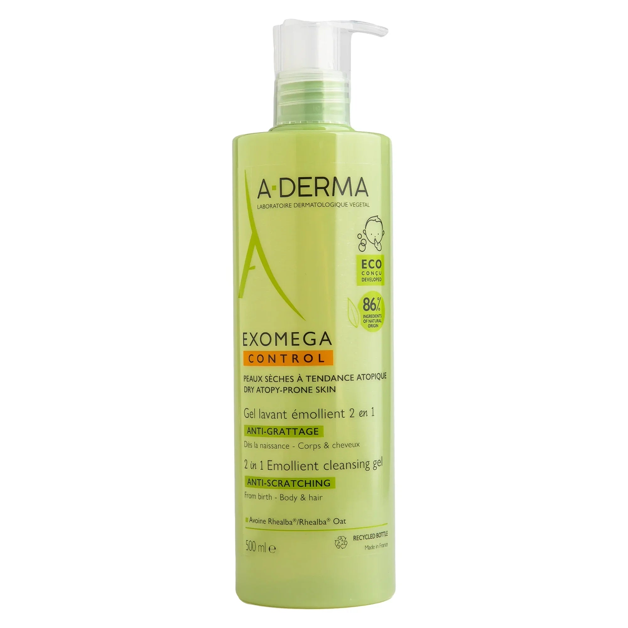 A-Derma Exomega Control 2-In-1 Emollient Anti-Itch Cleansing Gel 500ml Lebanon