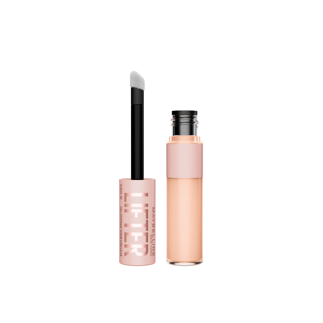 Maybelline New York Lifter Serum Concealer, Full Coverage, Includes 2% Peptides + Caffeine to Hydrate & Brighten Under Eyes 05 Lebanon