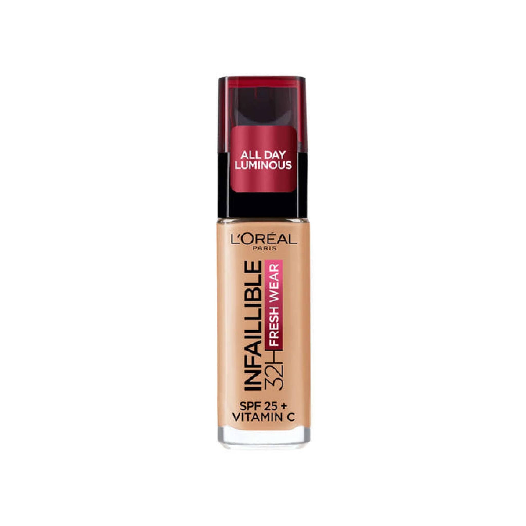 L'Oreal Paris Makeup Infaillible 32H Freshwear Longwear Liquid Foundation, Vitamin C, SPF25 250 Warm Doré Lebanon