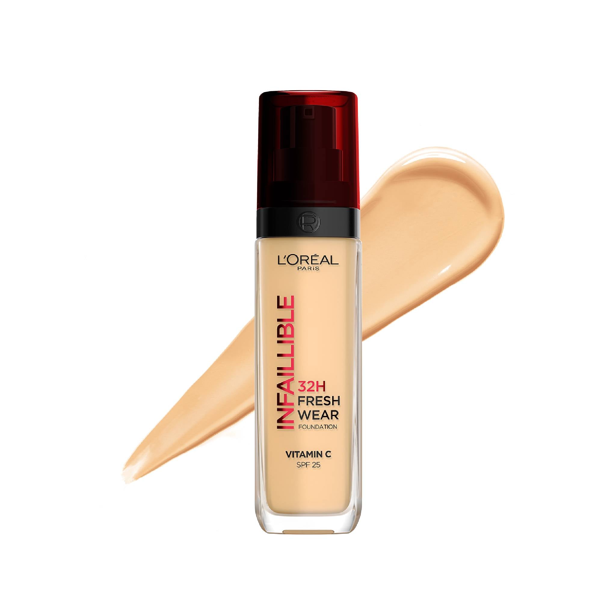 L'Oreal Paris Makeup Infaillible 32H Freshwear Longwear Liquid Foundation, Vitamin C, SPF25 120 Warm Doré Lebanon