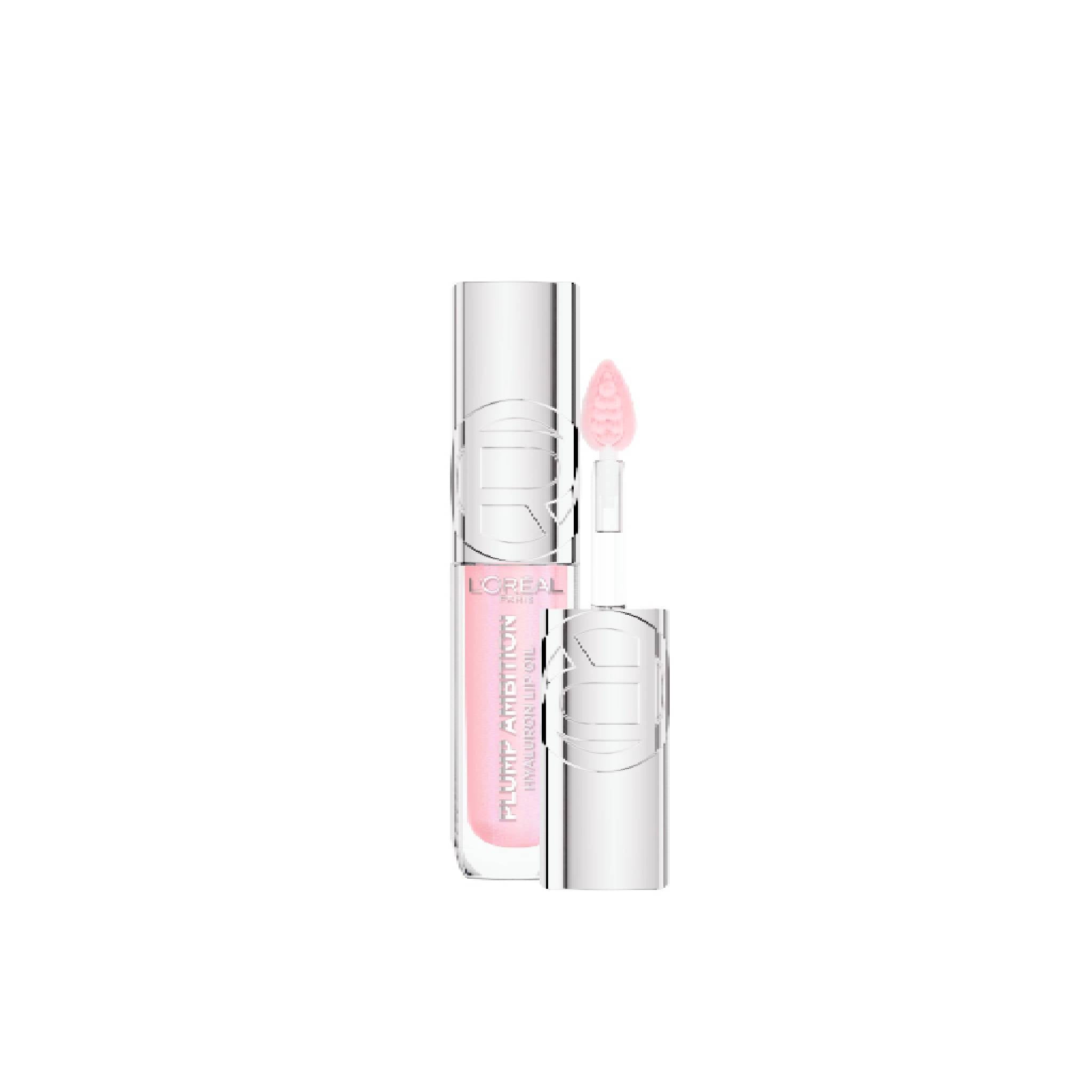 L'Oreal Paris Plump Ambition Hyaluron Lip Oil, 24HR Hydration and Volumizing Shine 101 Cristal Clear Lebanon