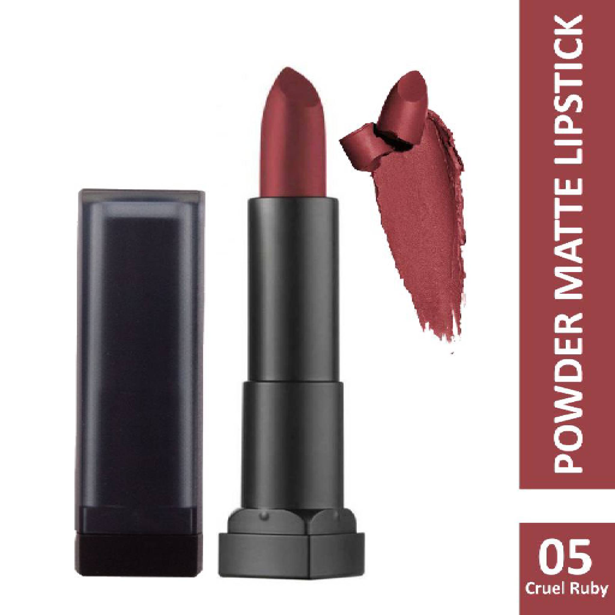 Maybelline New York Color Sensational Powder Matte Lipstick 5 Cruel Ruby Lebanon