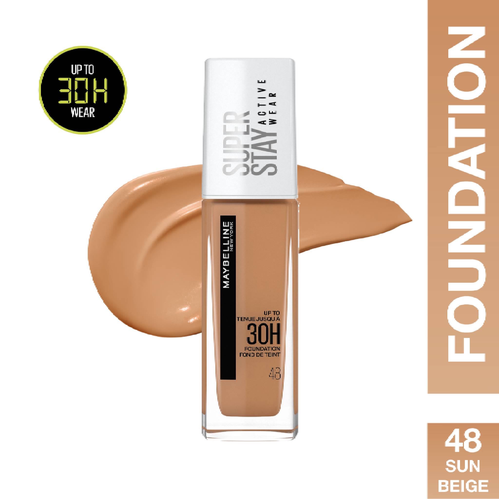 Maybelline New York SuperStay 30H Active Wear Foundation 48 Sun Beige Lebanon