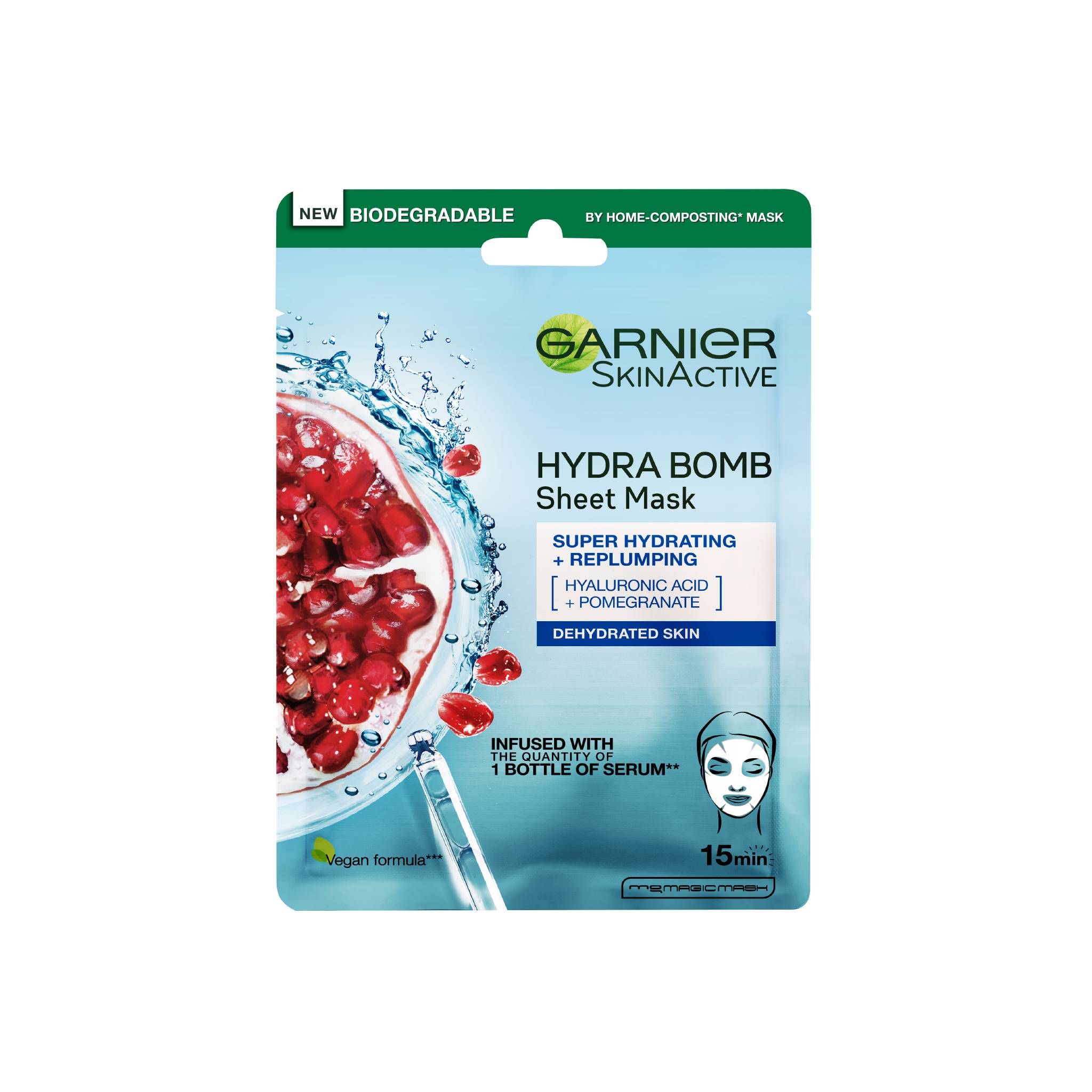 Garnier Hydra Bomb Pomegranate Super-Hydrating & Replumping Tissue Mask for Dehydrated Skin 28g Lebanon