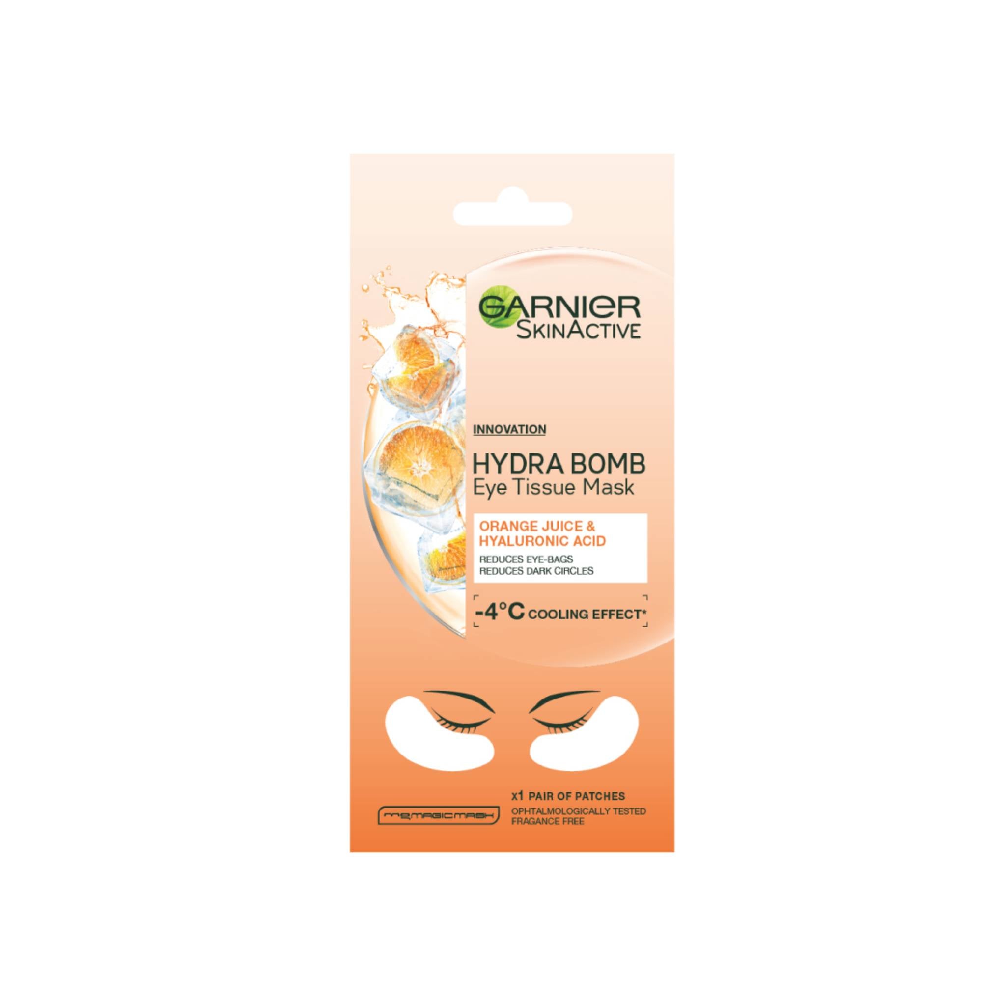 Garnier Hydra Bomb Hydrating & Brightening Eye Tissue Mask with Hyaluronic Acid and Vitamin C for Dark Circles 6g Lebanon