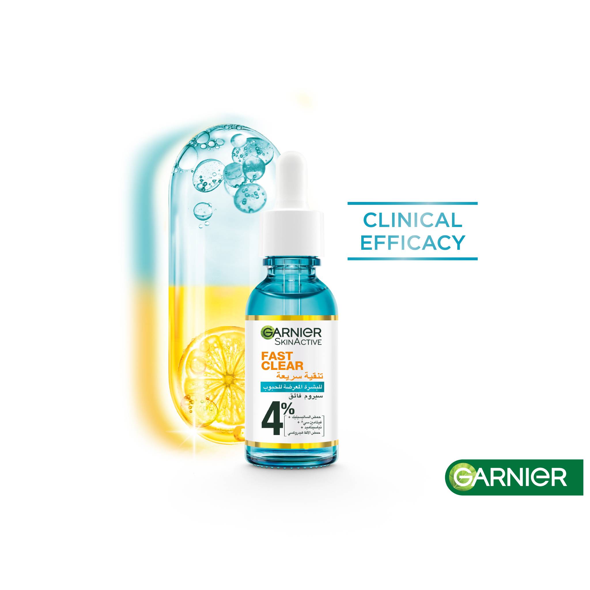 Fast Clear 4% Salicylic Acid, Vitamin C, Niacinamide, AHA - Anti-Acne Treatment Booster Serum