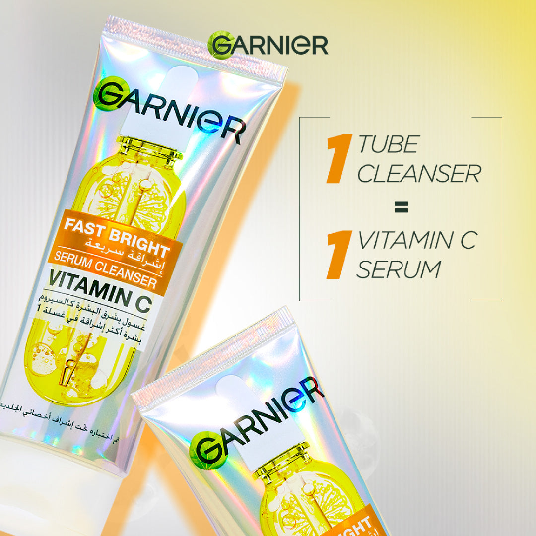 Fast Bright Serum Cleanser - Dual Action Foam Cleanser - Brightens in 1 Wash - For All Skin Types, Even Sensitive Skin