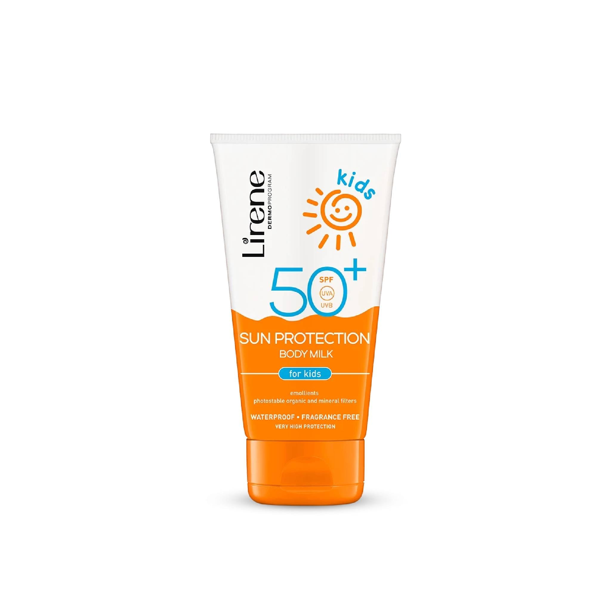 Lirene Sun Protection Body Milk Tube For Kids SPF50 150ml Lebanon