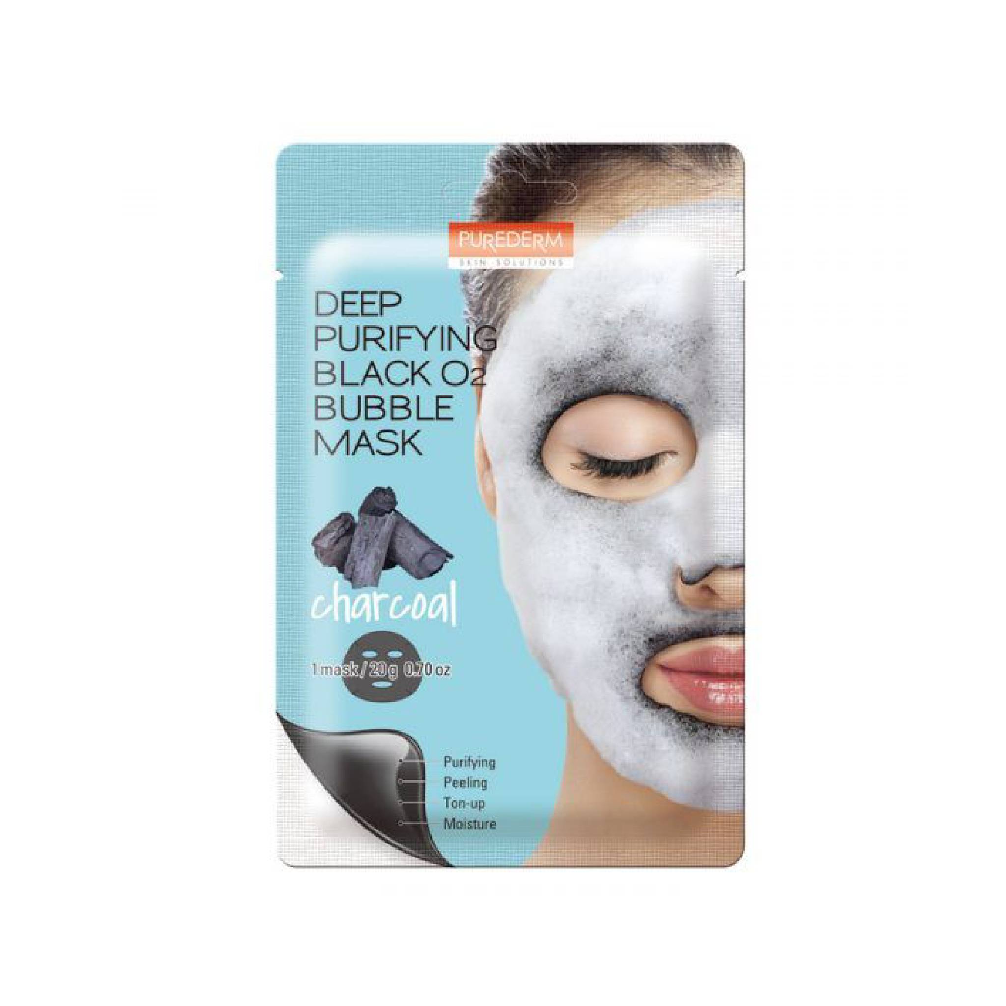 Purederm Multi-Area Black O2 Bubble Mask 15g Lebanon
