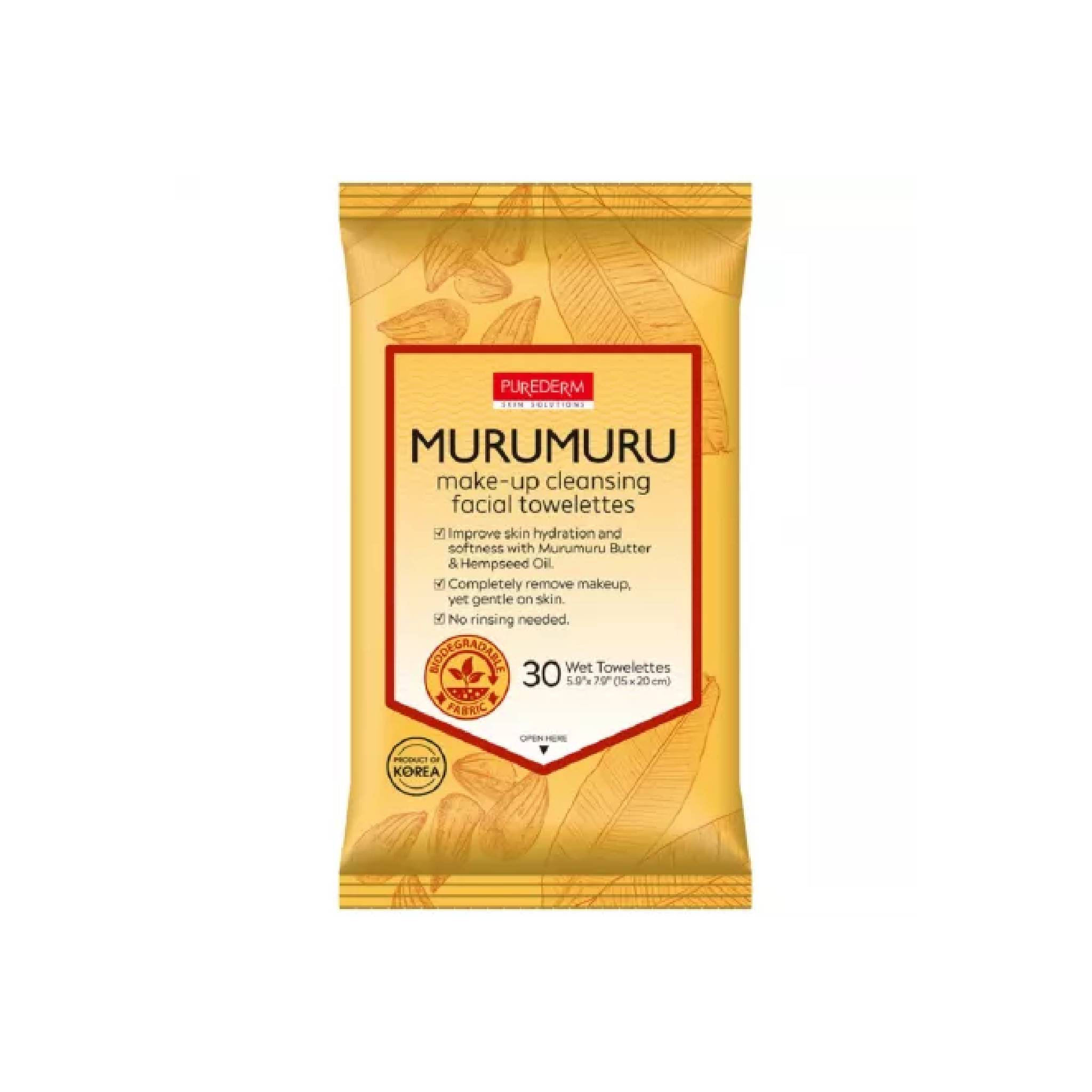 Purederm Murumuru Makeup Cleansing Facial Towelettes Amande 30Sheets Lebanon