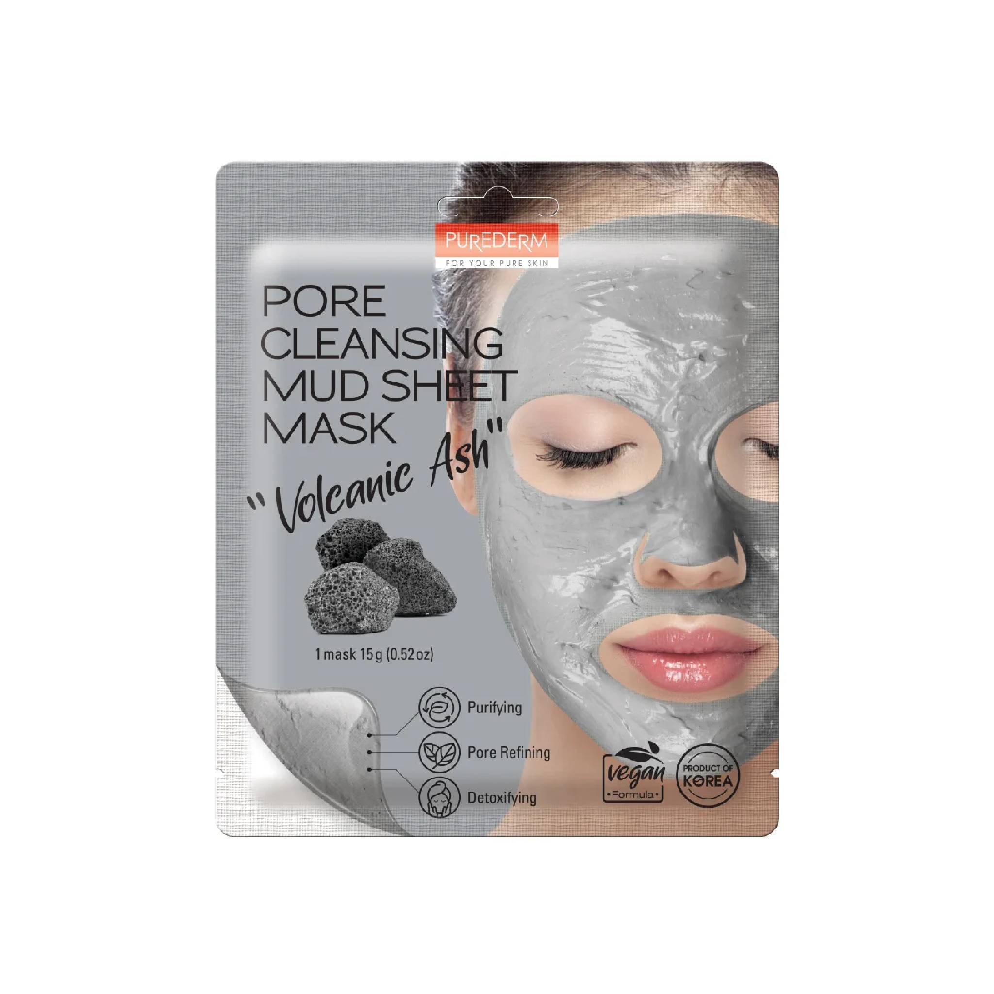 Purederm Pore Cleansing Mud Sheet Volcanic Mask 15g Lebanon