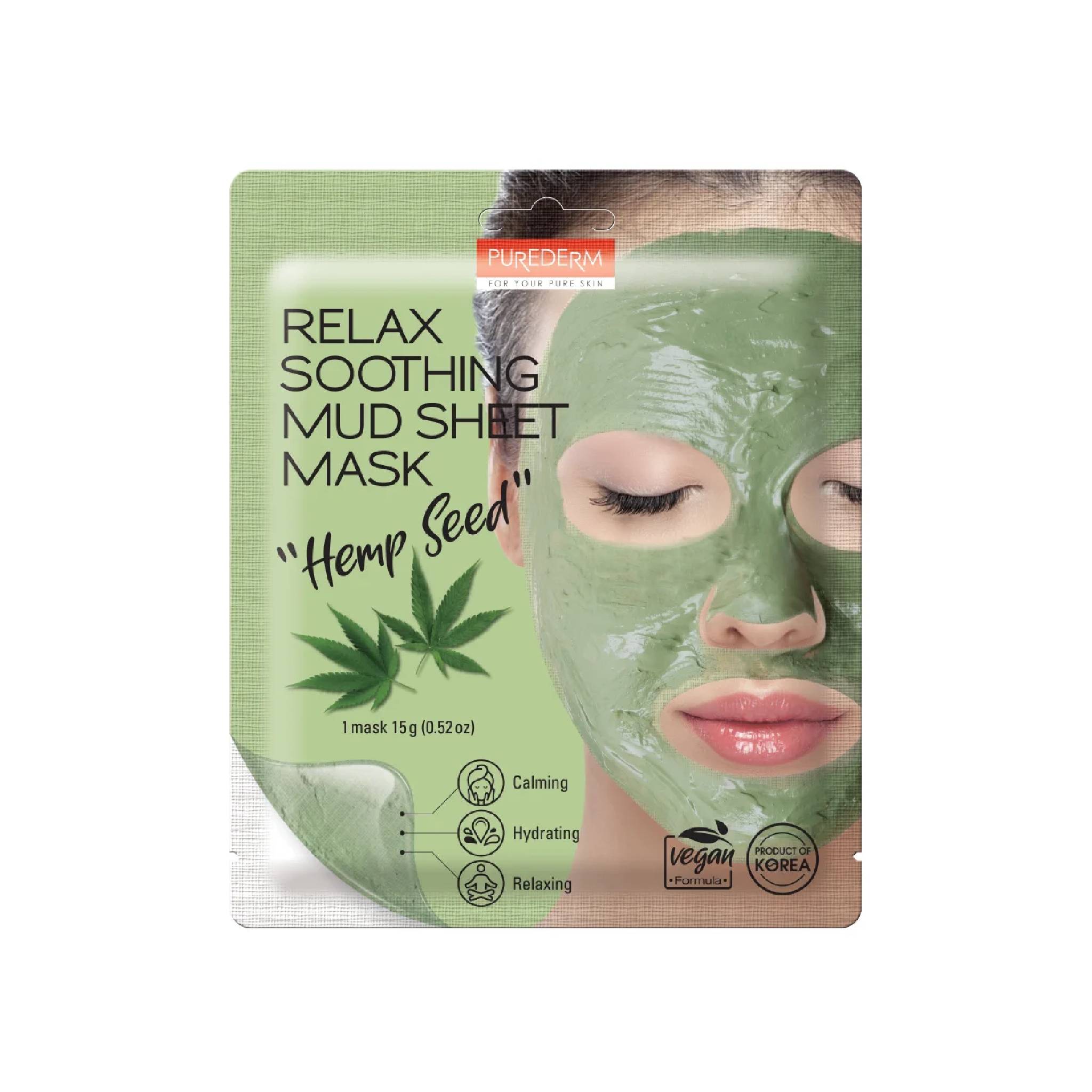 Purederm Relax Soothing Mud Cream Sheet Mask 1Mask Lebanon