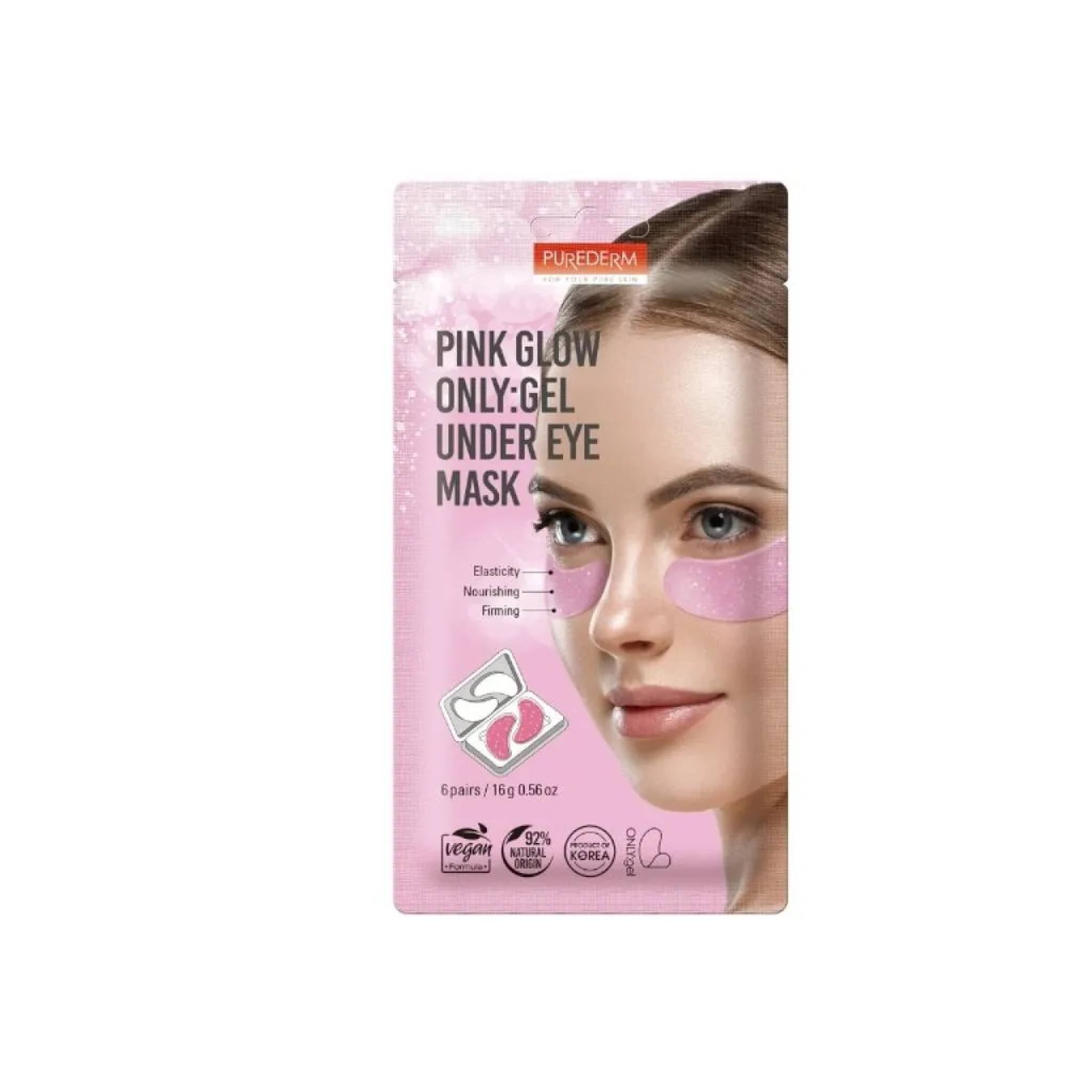 Purederm Pink Glow Only Gel Under Eye Mask 6Masks Lebanon