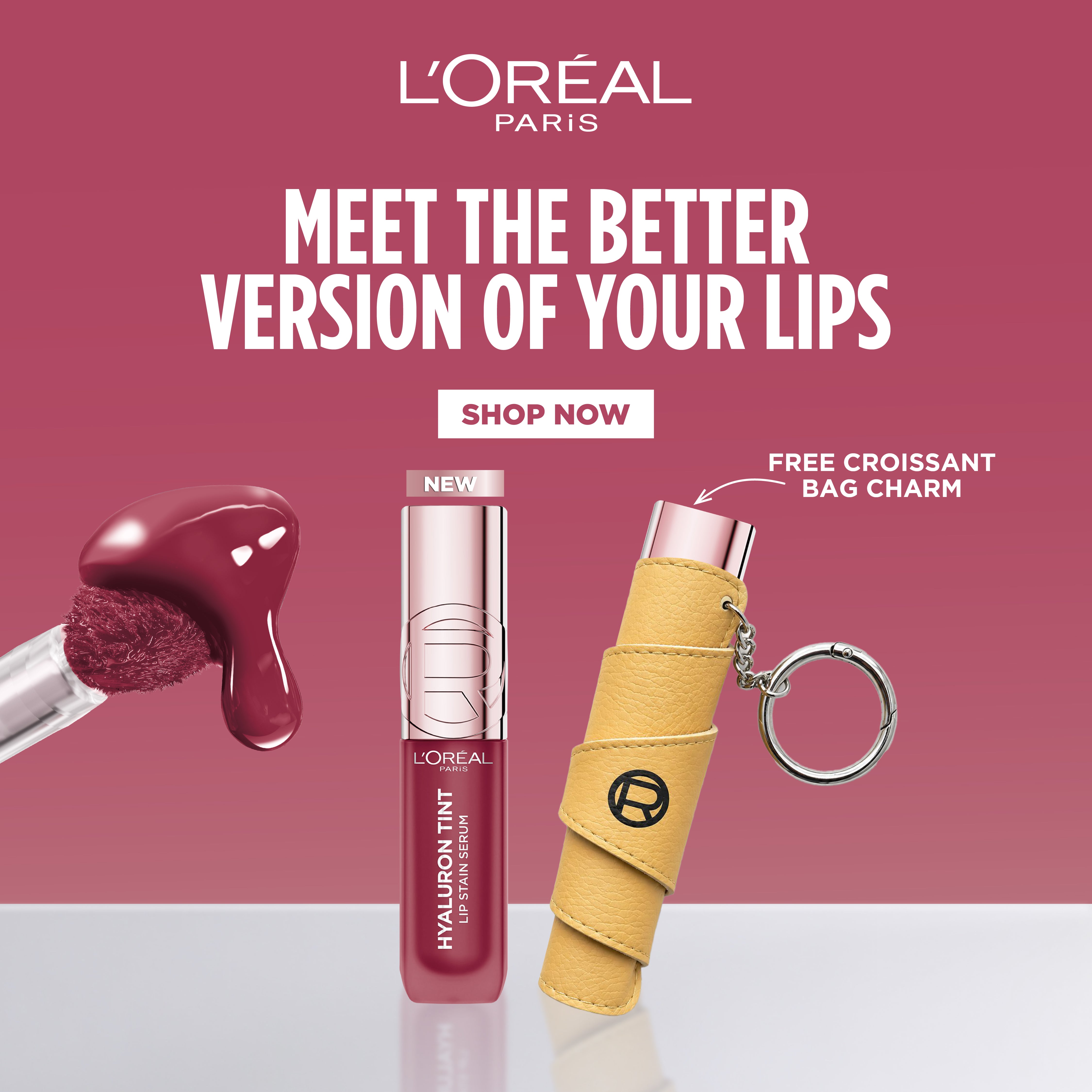 Hyaluron Tint Lip Stain Serum Long Lasting, Hydrating Lip Makeup Infused with Hyaluronic Acid Bundle