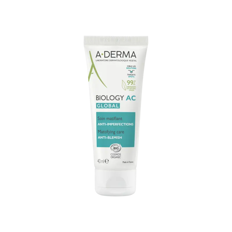 A-Derma Biology AC Global Mattifying Care Anti-Blemish Organic 40ml Lebanon