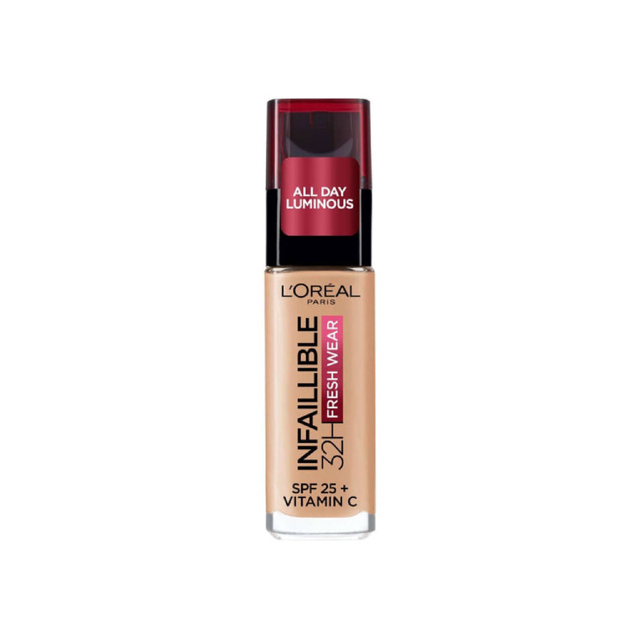 L'Oreal Paris Makeup Infaillible 32H Freshwear Longwear Liquid Foundation, Vitamin C, SPF25 015 Neutral Neutre Lebanon