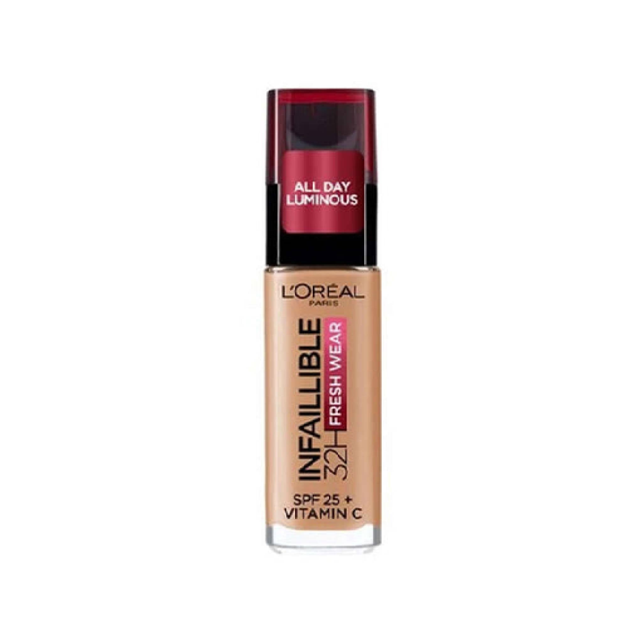 L'Oreal Paris Makeup Infaillible 32H Freshwear Longwear Liquid Foundation, Vitamin C, SPF25 260 Warm Doré Lebanon