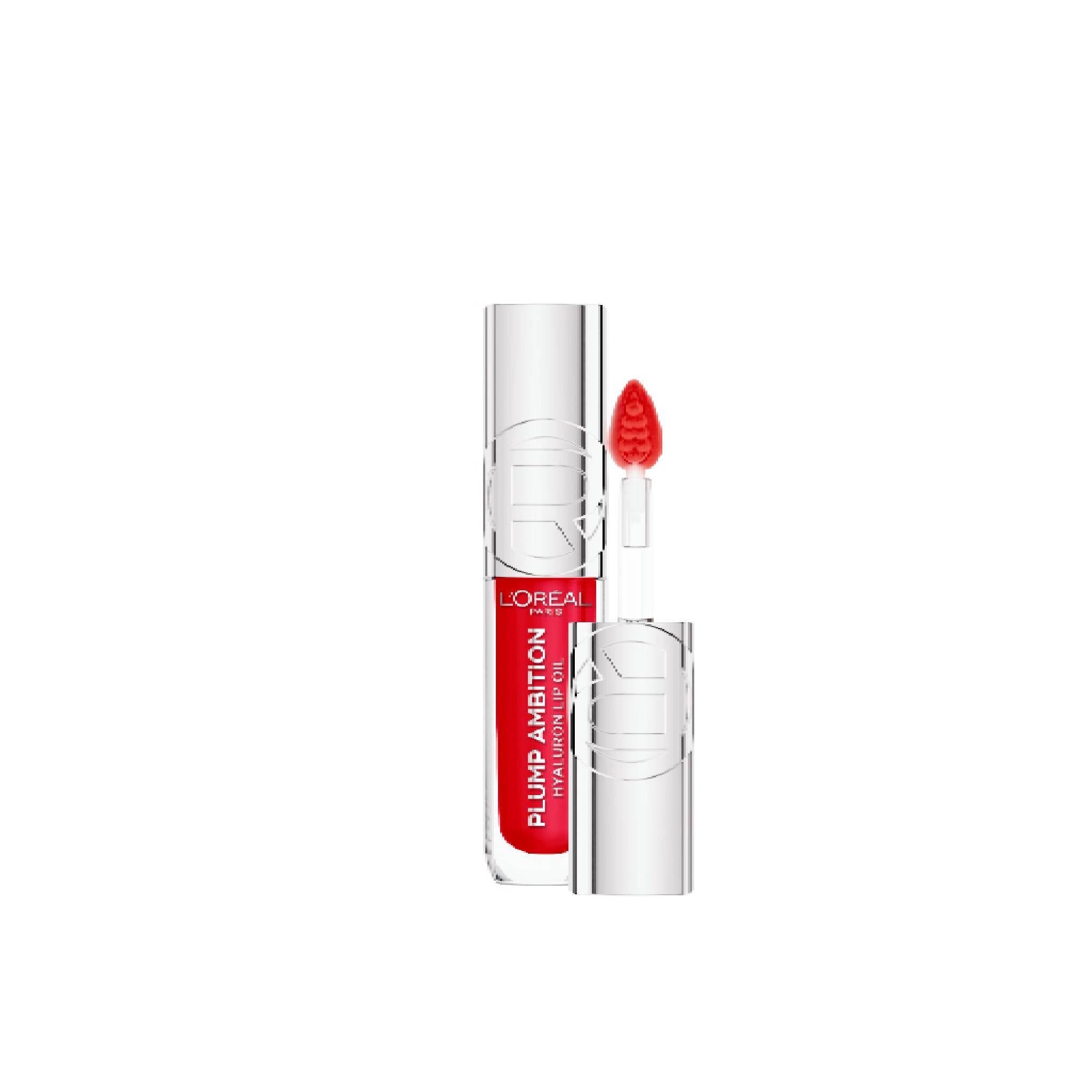 L'Oreal Paris Plump Ambition Hyaluron Lip Oil, 24HR Hydration and Volumizing Shine 485 Wine O Clock Lebanon