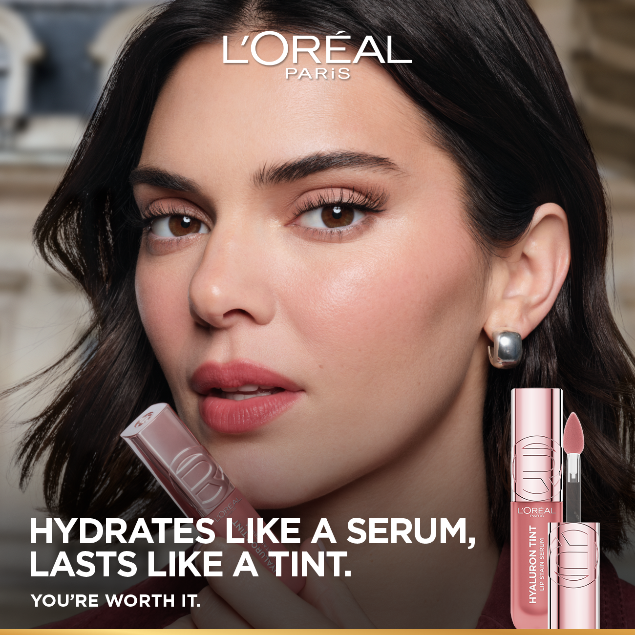 Hyaluron Tint Lip Stain Serum Long Lasting, Hydrating Lip Makeup Infused with Hyaluronic Acid