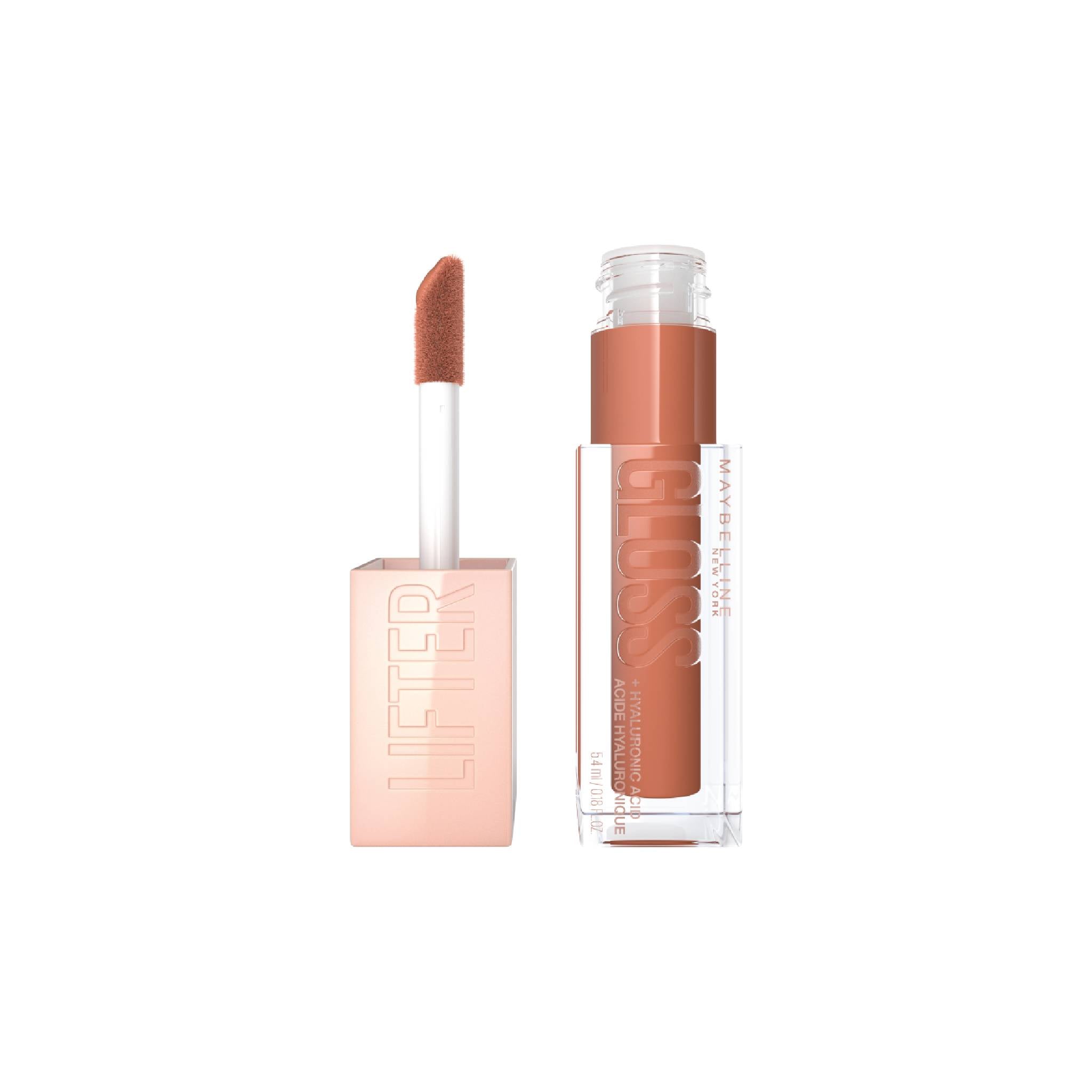 Maybelline New York Lifter Gloss Lip Gloss Makeup with Hyaluronic Acid for Smooth and Hydrated Lips 028 Maple Lebanon
