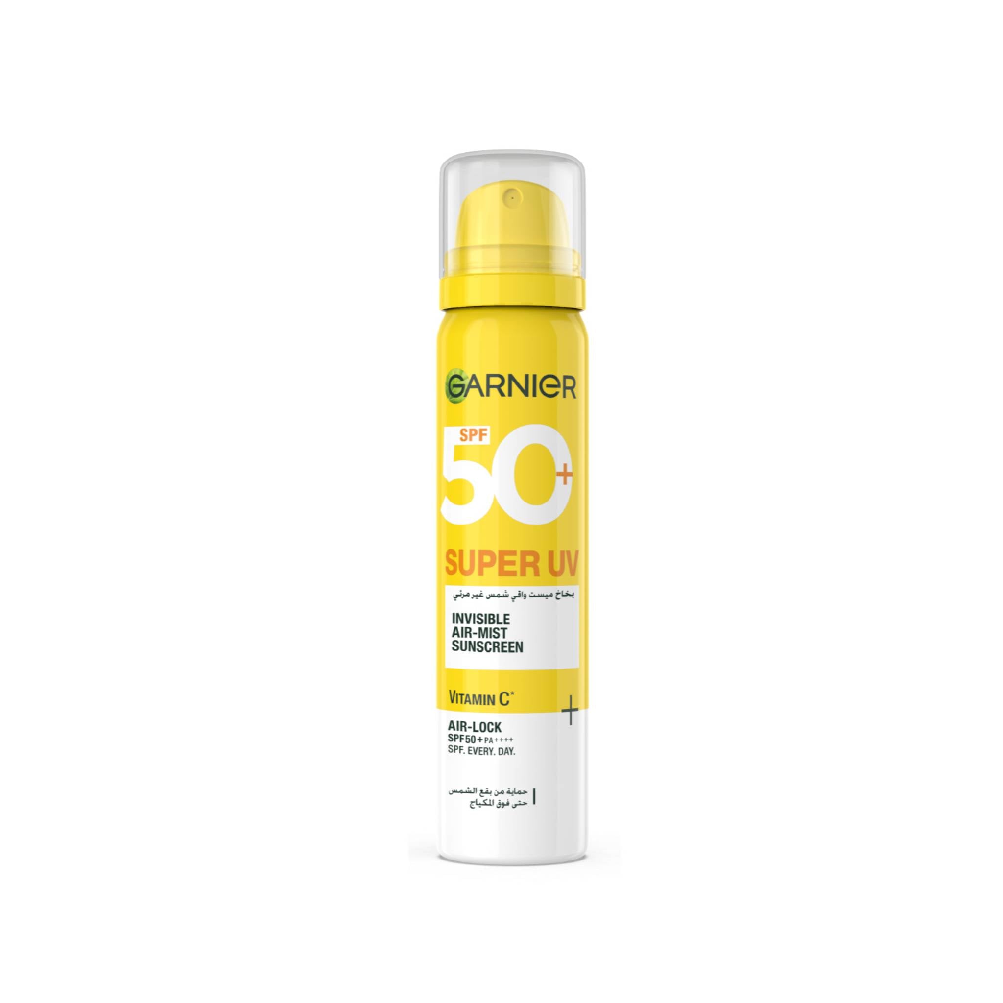 Garnier Super UV Invisible Air Mist Face & Body Sunscreen To Correct And Protect Your Skin With SPF 50+ 75ml Lebanon