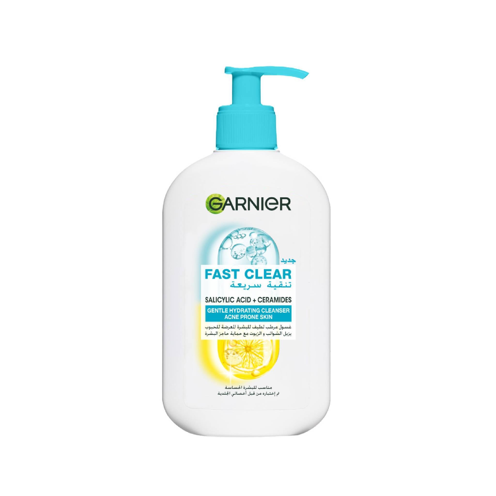 Garnier Fast Clear Gentle Cleanser Hydrating Face Wash for Acne Prone Skin 250ml Lebanon