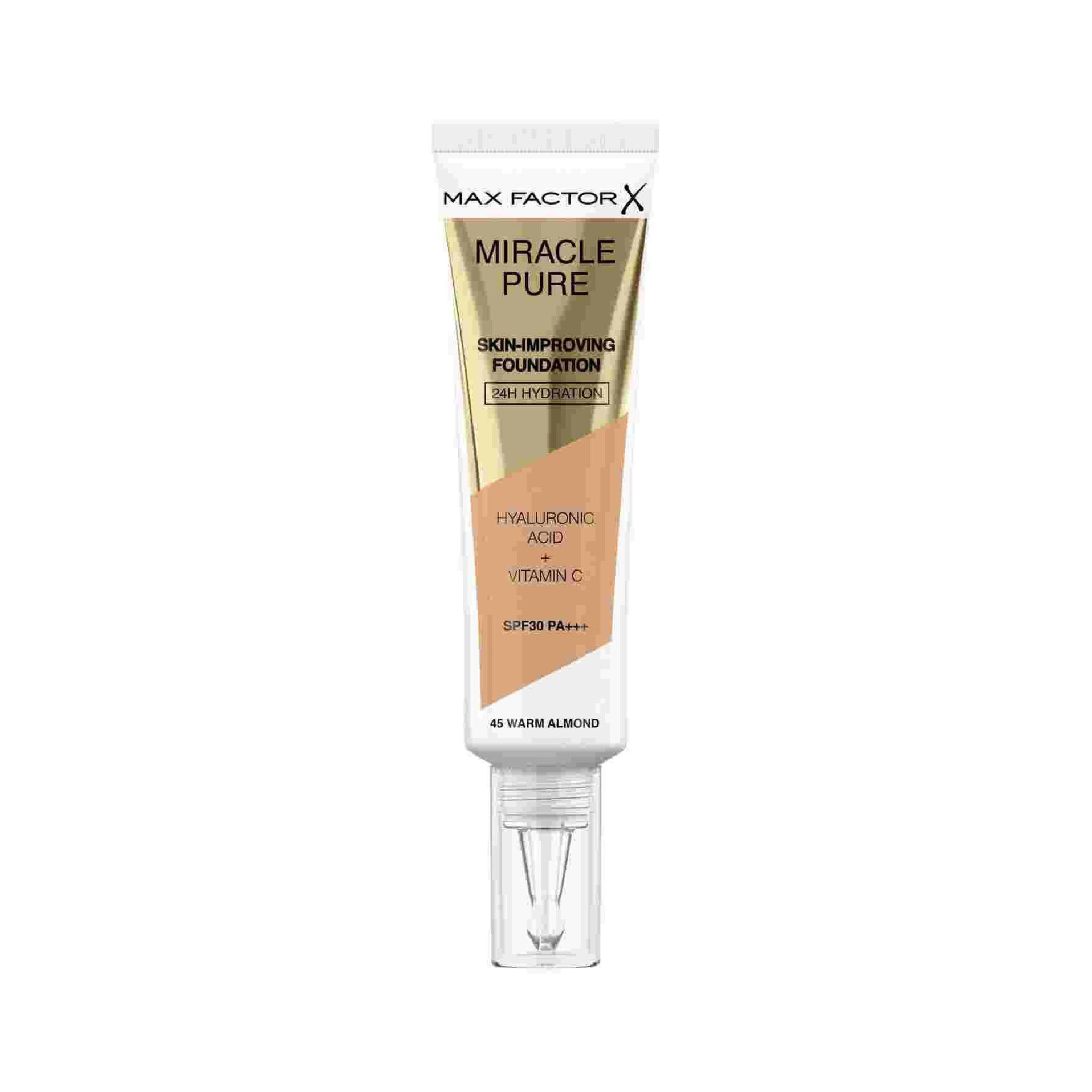 Max Factor Miracle Pure Skin Improving Foundation 45 Warm Almond Lebanon