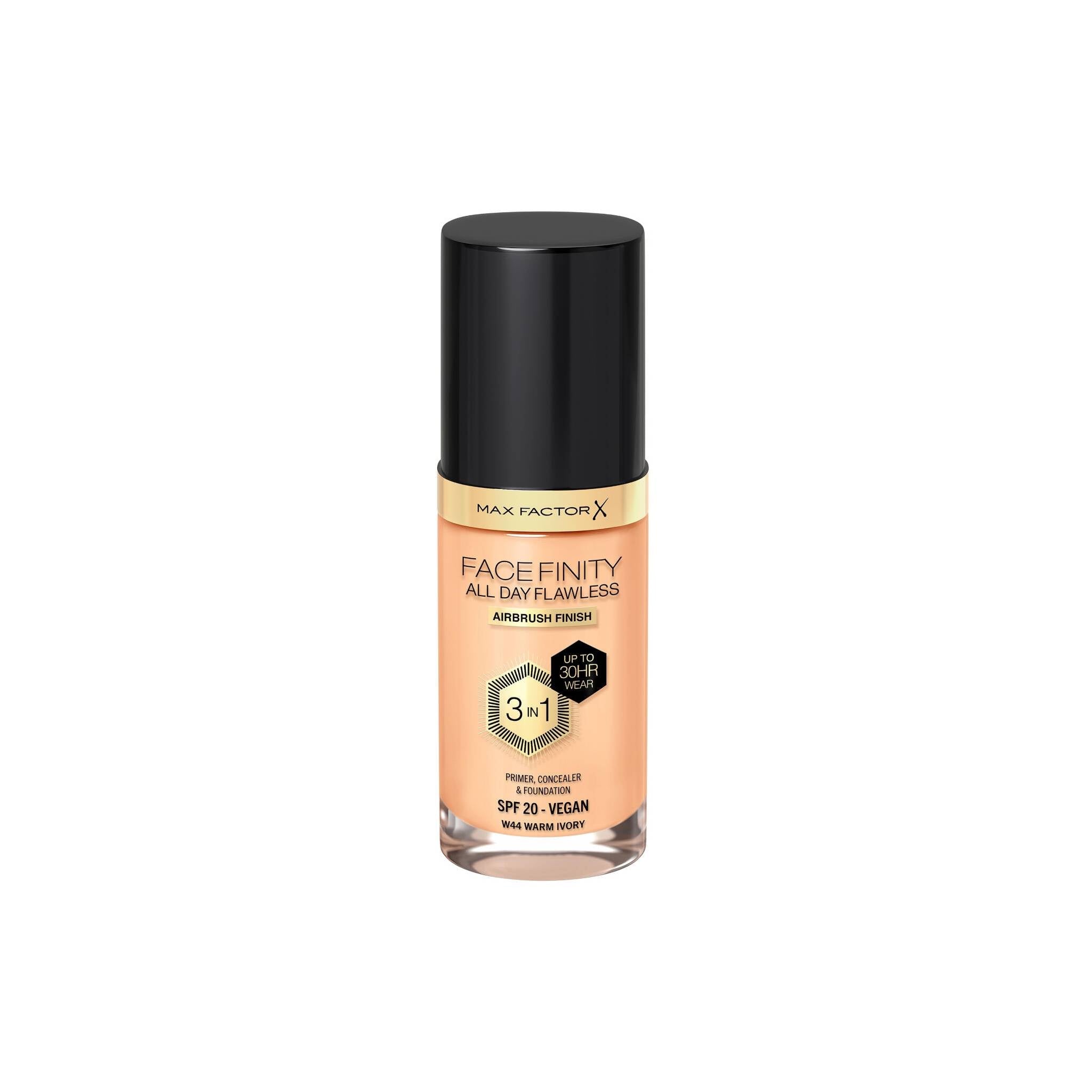 Max Factor Facefinity All Day Flawless Vegan 3 in 1 Foundation W44 Warm Ivory Lebanon