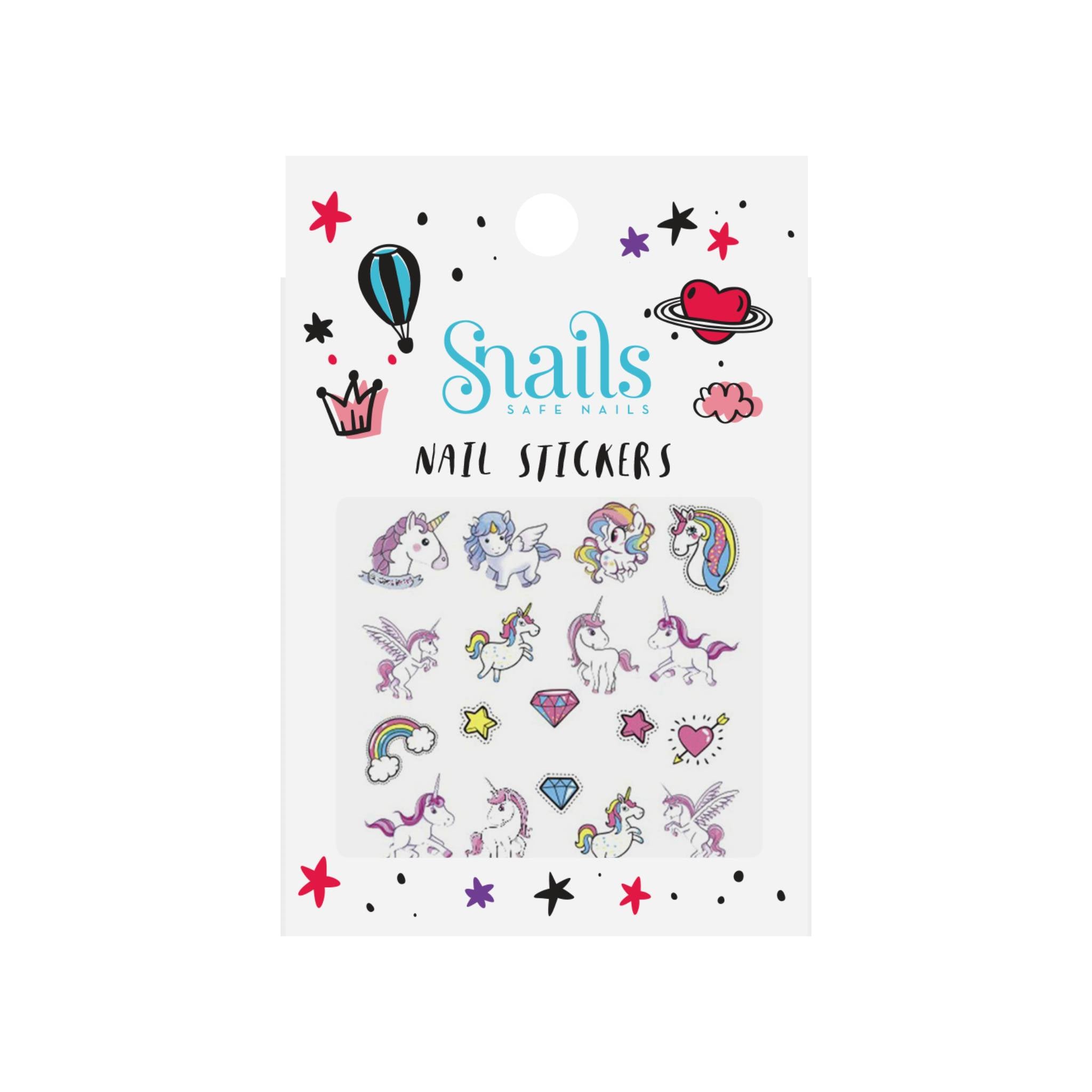 Snails Safe Nails Nail Stickers Unicorn 18pcs Lebanon