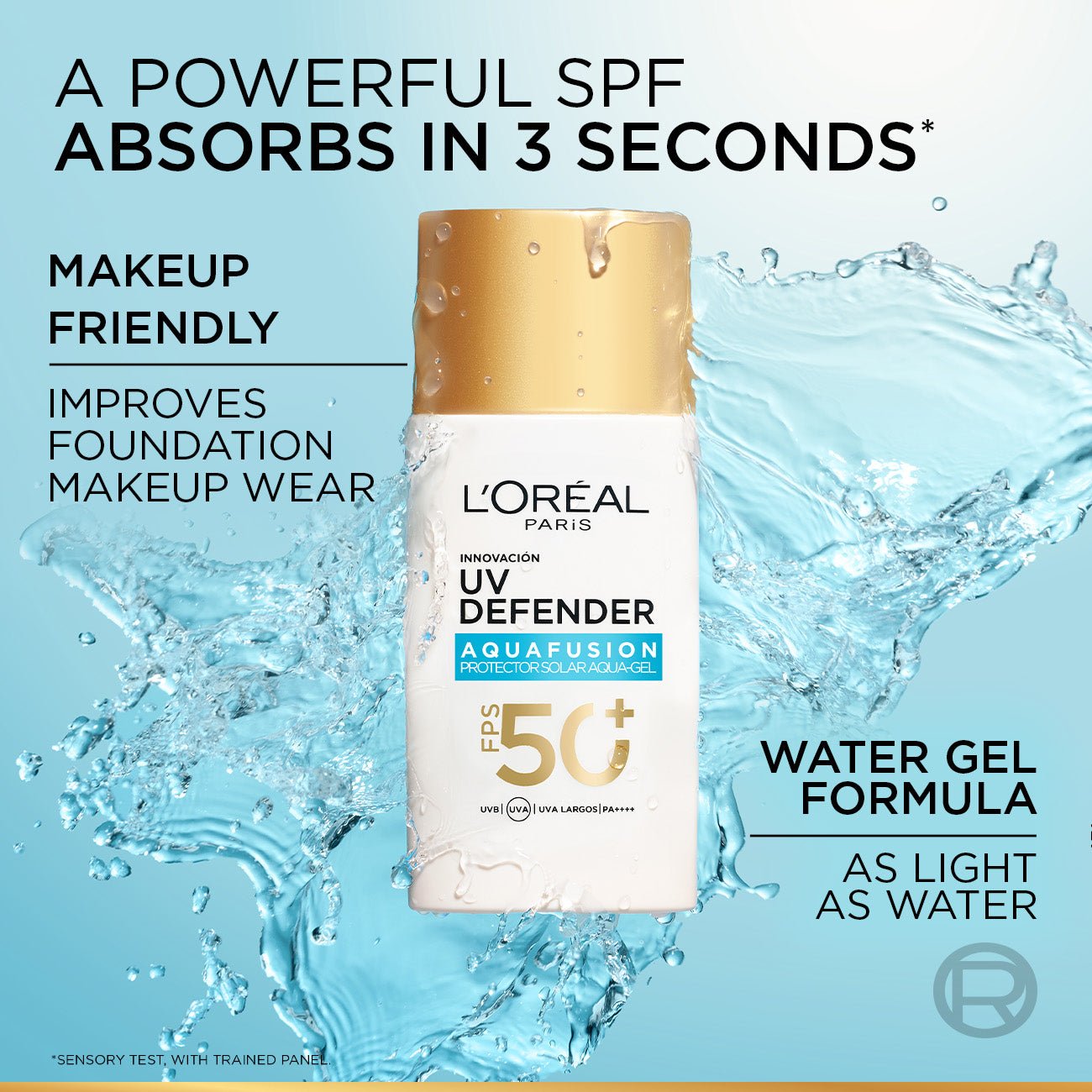 UV Defender, Aquafusion Daily Water Gel Sunscreen, SPF50+ PA++++