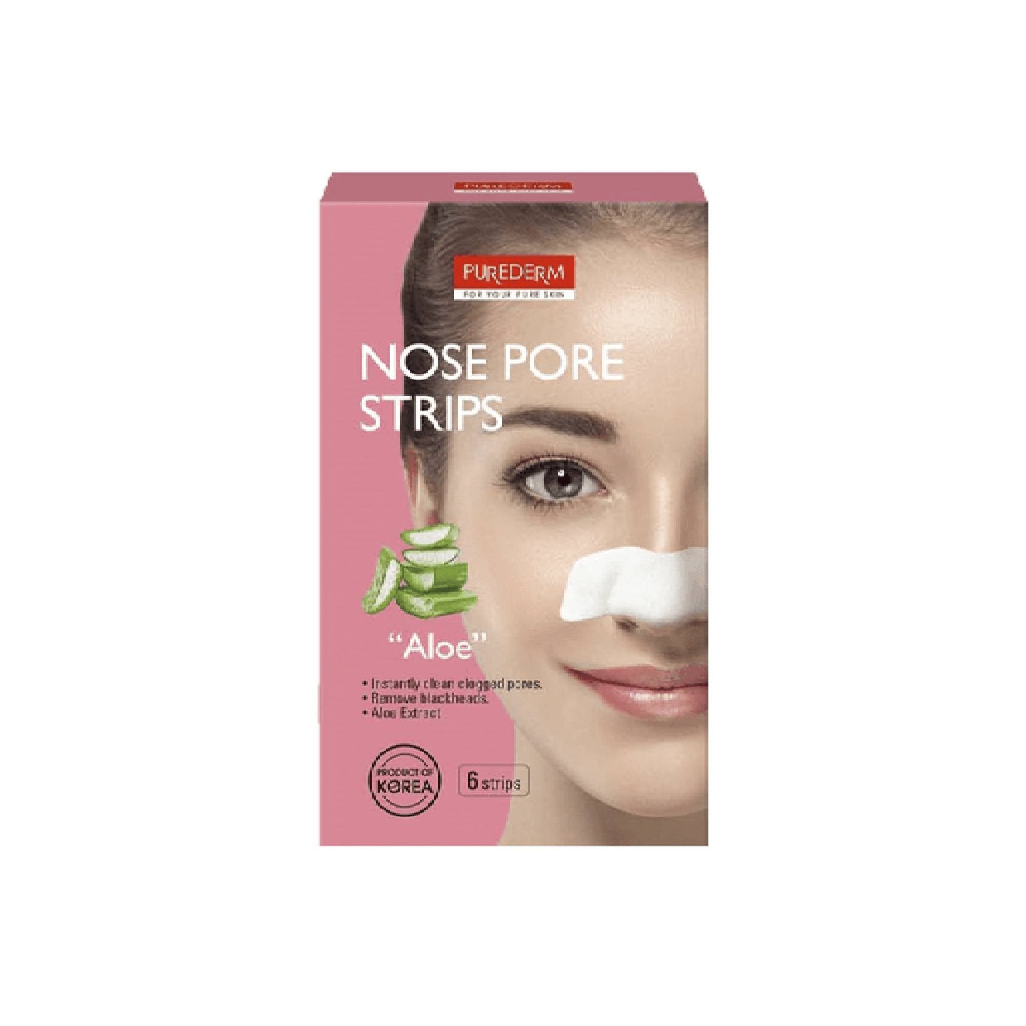 Purederm Nose Pore Strips Aloe 6Strips Lebanon