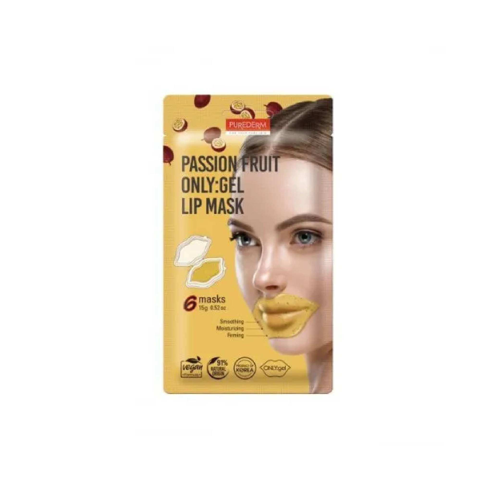 Purederm Passion Fruit Only Gel Lip Mask 6Masks Lebanon