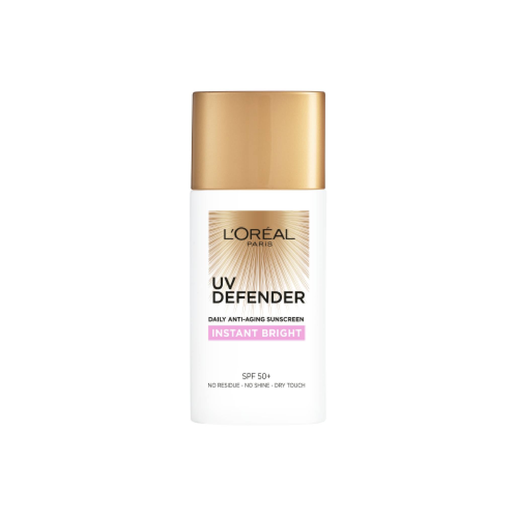L'Oreal Paris UV Defender Sunscreen SPF50+/PA++++ -Instant Bright 50ml Lebanon