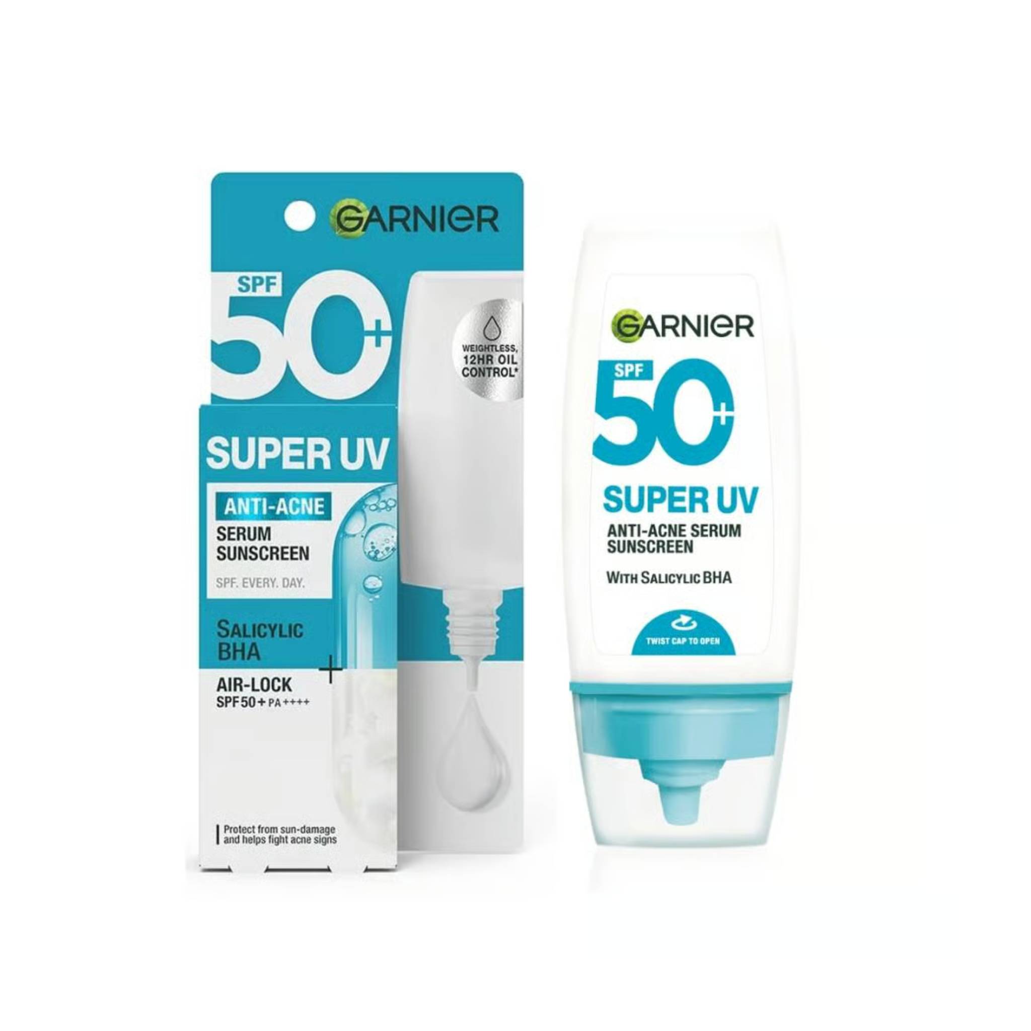 Garnier Skin Active- SuperUV Anti-Acne SPF50+ Sunscreen – 12H Oil Control 30ml Lebanon